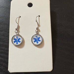 Blue Star of Life Earrings